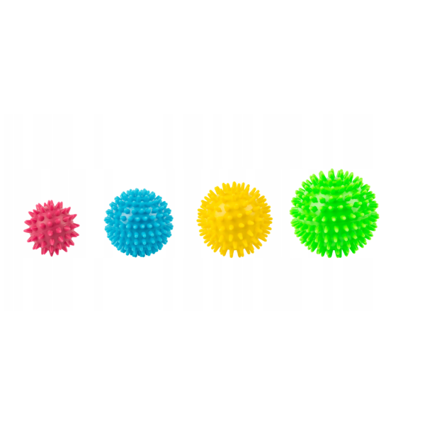 Żółta piłka rehabilitacyjna SPIKY-7, rozmiar 7 cm z kolcami